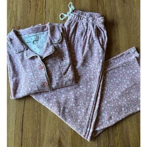 Karen Neuburger Floral Pink Matching Pajama Set Size Medium